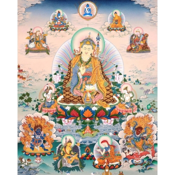 Zdecja photo -Guru Rinpoche + 8 manifestacji 15 x 21 B